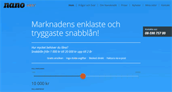 Desktop Screenshot of nanokredit.se